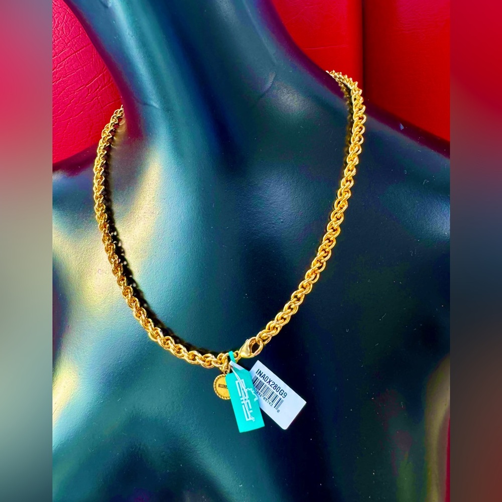 Effy Elegant Gold-Tone Chain Men's Necklace NWT box